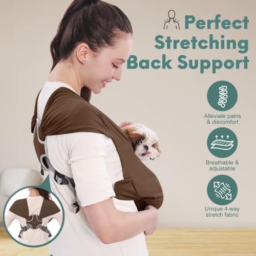 Supet Dog Sling Carrier for Small Pet, Adjustable Hands Free Front Backpack - Image 2