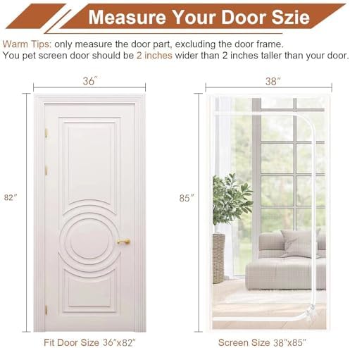 Upgraded Reinforced Pet Screen Door Thickened Cat Resistant Mesh Screen Door - Image 4