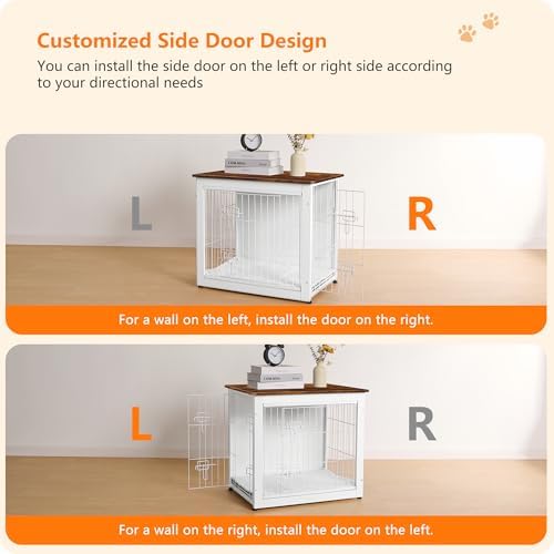 DWANTON 27" Dog Crate Furniture, Dog Kennel Indoor, - Image 4