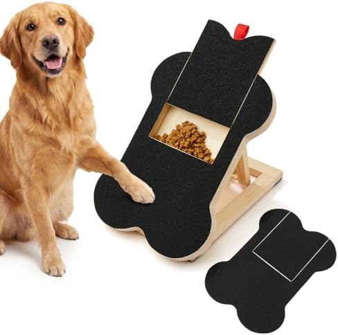 Dog Nail Scratch Board Scratcher Treat Dispenser Non-Slip Wood Sandpaper by Unknown