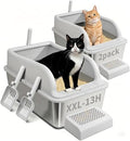 2PACK XXL Stainless Steel Litter Box by GazingMe