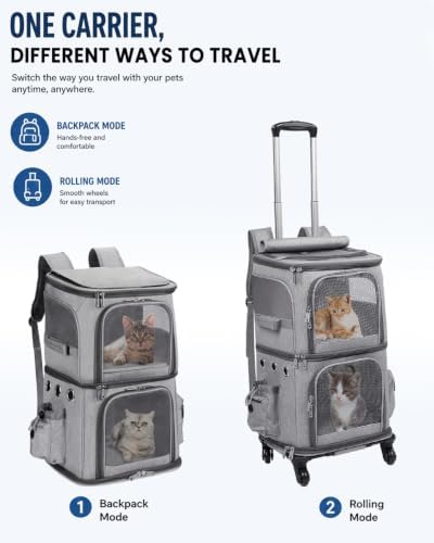 HOVONO Double-Compartment Cat Backpack Carrier - Image 5