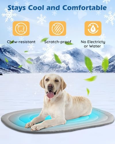 Papettly Pet Dog Cooling Mat 39“x27.5” Reversible Cooling Pad - Image 3