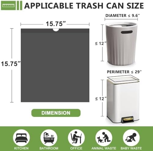 1.6 Gallon Trash Bags Drawstring, Mini Trash Bags - Image 2