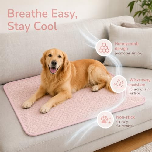 Dog Cooling Mat for Dogs Medium Pets, Gel Free Ice Silk Self Cooling Pad - Image 3