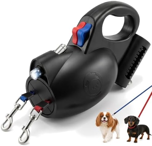 360° Tangle-Free Strong Dual Retractable Dogs Leash by Unknown