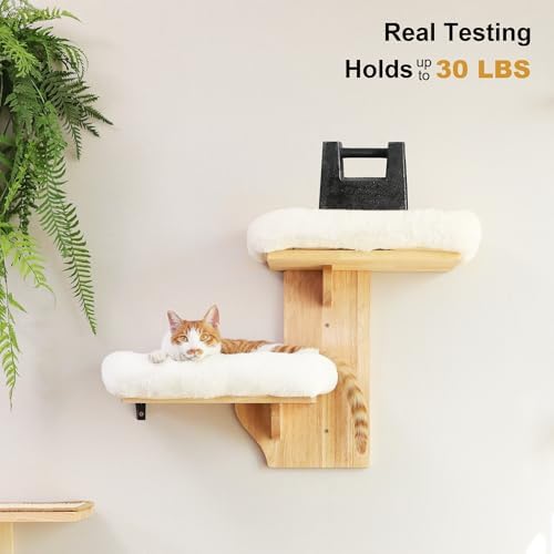 FUKUMARU Cat Wall Shelves, 2 Platform - Image 3