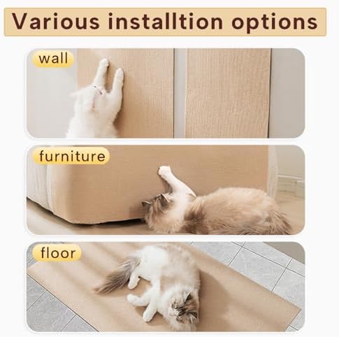 KEYIDE Couch Cat Scratch Protector 79 x 16 Cat Scratcher Wall Climbing from Cat - Image 5
