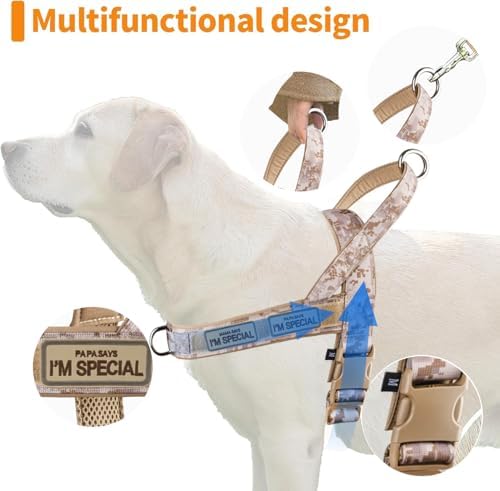 No Pull Dog Harness for Medium Large Dogs, Escape Proof Adjustable Dog Harness - Image 3