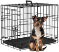 FDW | 18" Foldable Metal Dog Crate | Dark Black | Cage by FDW