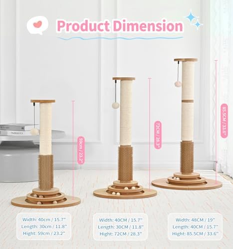 Made4Pets Tall Cat Scratching Post - Image 3