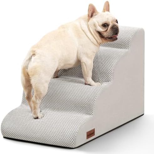 Aodisman Dog Steps for Bed or Couch, 4 Step Pet Stairs for Small Dogs & Cat by AODISMAN