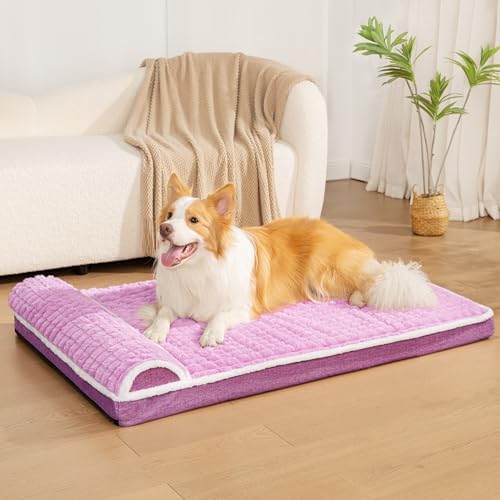 Orthopedic Large Dog Bed Pillow Pet Sofa Bed 42''X28'' Lilac - Image 2