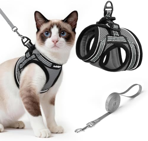 rabbitgoo Cat Harness and Leash Set, Step-in Soft Vest by rabbitgoo