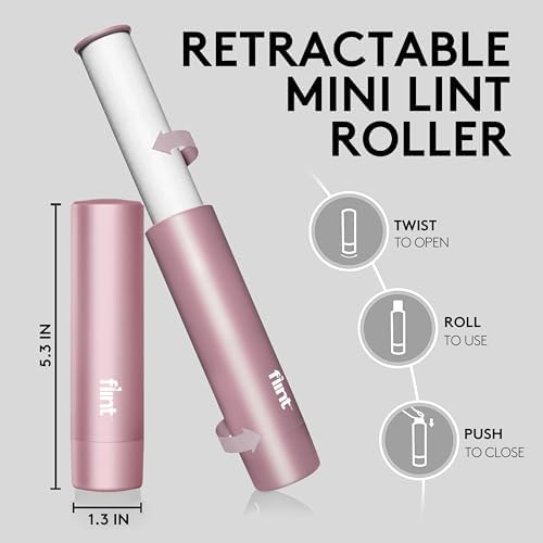 Flint Rose Gold Retractable Mini Lint Roller - Image 2