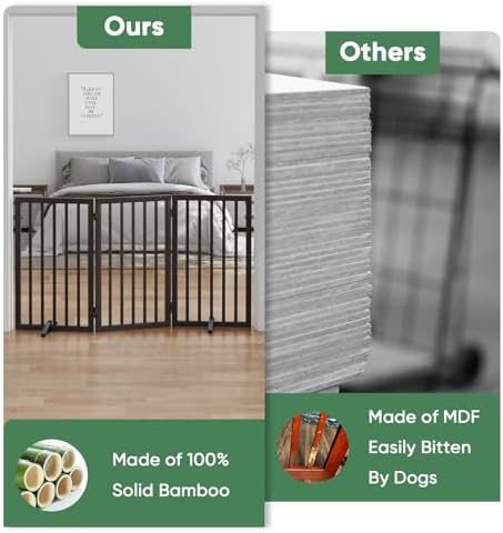 Dog Gates for Doorways, Tall Dog Gate Indoor, Foldable Pet Gates for Doorways - Image 6