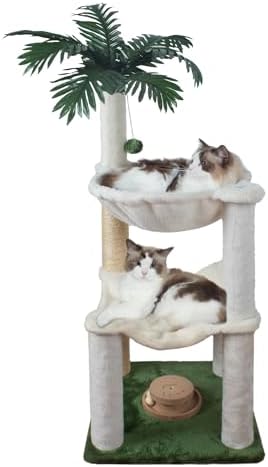 Fantasreen Cat Tree 40'' with Double Hammock & Interactive Toy by Fantasreen