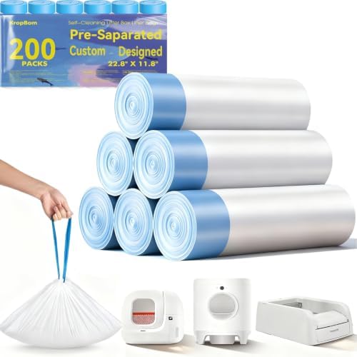 200 Pcs Automatic Cat Litter Bags fits PURA MAX 2/MAX/X&ScoopFree Clumping by KropBom