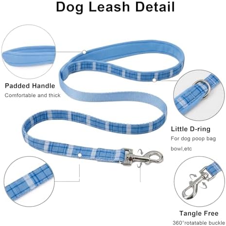 AIITLE Step in Dog Harness and Leash Set Plaid Adjustable - Image 5