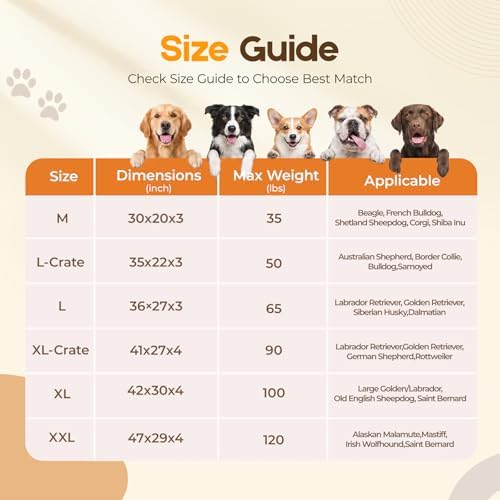 Orthopedic Dog Bed for XXL Dog, Waterproof Washable Pet Bed for Crate - Image 6