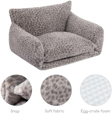 Hollypet Cat Bed Small Dog Orthopedic Couch Beds - Image 5