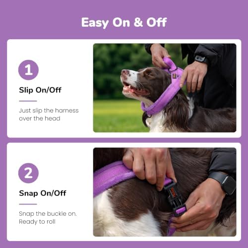 Didog No Pull Dog Harness for Large Dogs, Soft Flannel Padded - Image 3
