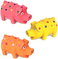 POPLAY 3 PCS Squeaky Latex Grunting Pig Dog Toys, 4 Inch Durable Rubber by POPLAY