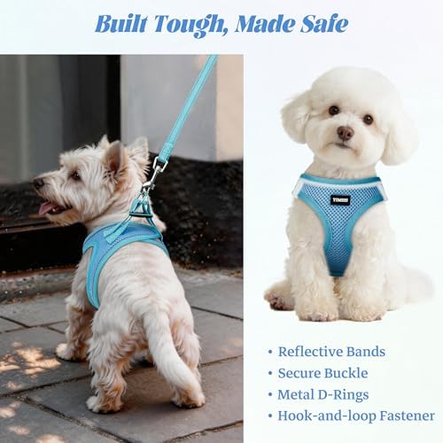 No Pull Dog Puppy Harness and Leash Set Reflective Mesh Vest Medium - Image 5