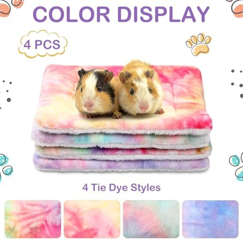 Haull 4 Pcs Waterproof Guinea Pig Bedding Mat, Tie Dyed, 13 x 10 - Image 4