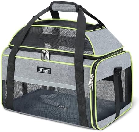 Lekereise Top-Expandable Pet Carrier 17x11x9.5 Inch Alaska Hawaiian Airline by Lekereise