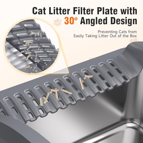 Stainless Steel Litter Box, High Sided, Anti-Urine Leakage Non-Stick - Image 5