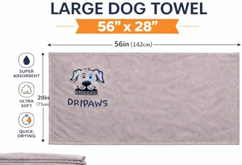 Microfiber Dog Towel for Drying Dogs, Super Absorbent Soft Pet Grooming Towel - Image 2
