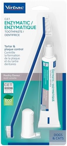 C.E.T. Oral Hygiene Kit for Dogs, Poultry flavor Toothpaste by Virbac