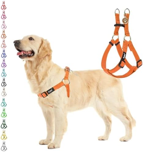 PUPTECK No Pull Dog Harness Medium Sized Step-in Adjustable Puppy Vest by PUPTECK