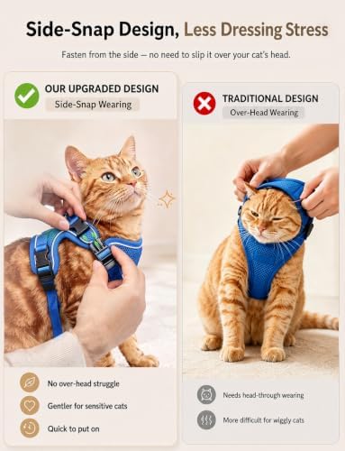 Cat Harness and Leash Set, Escape Proof Kitten Harness - Image 3