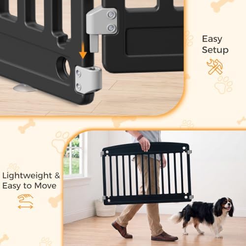 NEWBULIG 8 Panels 24 Inch Dog Playpen, Plastic Pet Play Pen Fence - Image 3