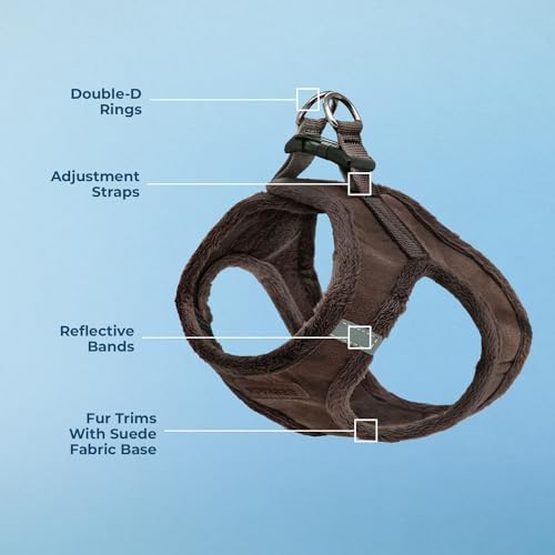 Voyager Step-in Plush Dog Vest Harness -Chocolate Suede - Image 3