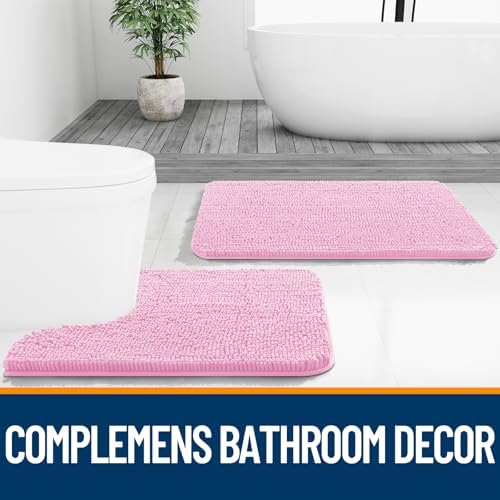 OLANLY Large Bathroom Rugs 70x46, Extra Soft Absorbent Chenille Bath Rugs - Image 7