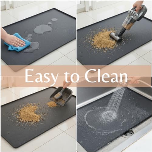Cat Litter Mat 51" x 25.6" XL Silicone Litter Box Mat, Waterproof Non-Slip - Image 6