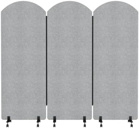 Soundproof Room Divider 72x66 Inches 3 Panel Office Partition by BENBOR