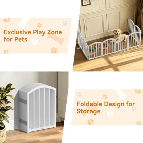 SNUOWU 16 Inch Full Metal Freestanding Short Dog Gate - Image 4