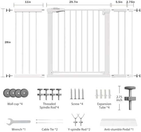 Mumeasy 29.7–51 Inch Extra Wide Baby Gate - Image 2