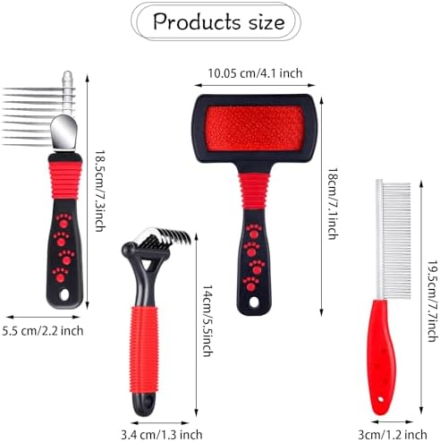 Patelai 4 Pcs Dog Dematting Comb - Image 2