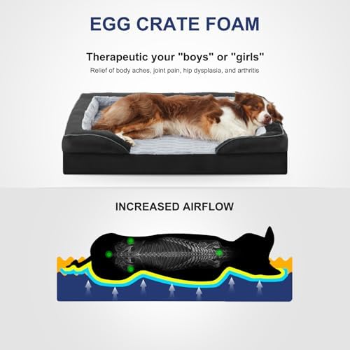 FURTIME Orthopedic Medium Dog Bed, Supportive Waterproof Pet Bed - Image 3