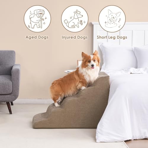 EHEYCIGA Extra Wide Dog Stairs for Large Dogs, 24.4" H Pet Step - Image 5