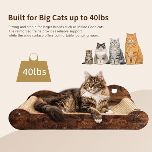 28 in Sisal Cat Scratcher Bed for Large Indoor Cats - Image 6