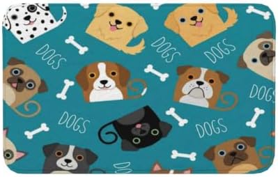 Cute Dogs Bath Mat Non-Slip Soft Microfiber Bathroom Rugs Washable Bathmat by Unknown
