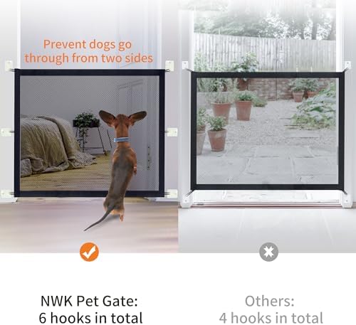 NWK Dog Gate for Stairs and Doorways 60''X30'' Fits 50 to 58 Inch Opening - Image 3