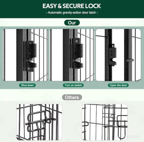 Dog Playpen Indoor Outdoor, 24 Inch 6 Panel Metal Dog Pen - Image 5
