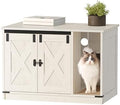 Hzuaneri Cat Litter Box Enclosure, Hidden Litter Box Cabinet Furniture by Hzuaneri